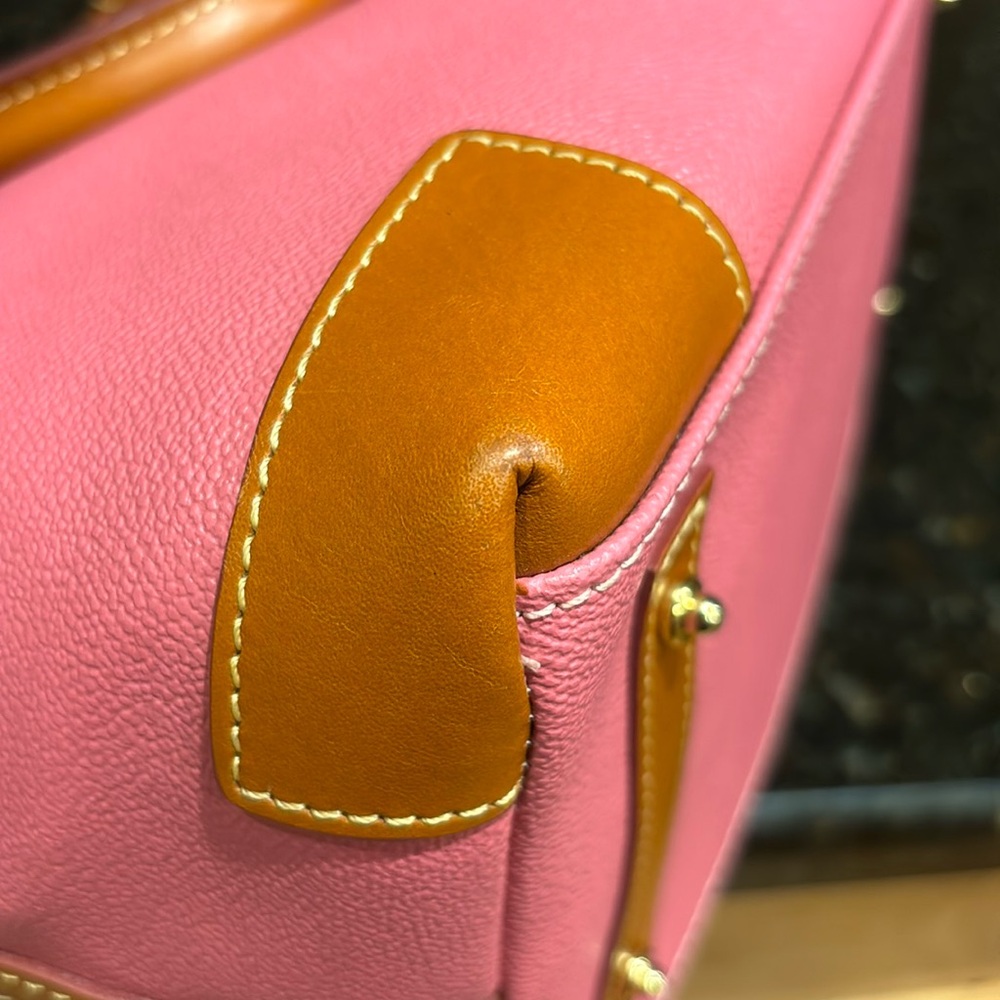 Dooney & Bourke Pink and Tan Satchel - Picture 10 of 16
